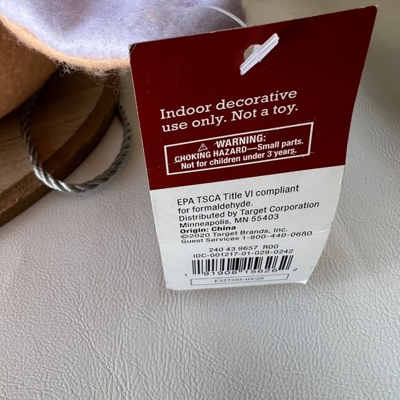 Felt Christmas Deer Head Wall Decor Orange and Gray deer head Decor - Picture 7 of 10